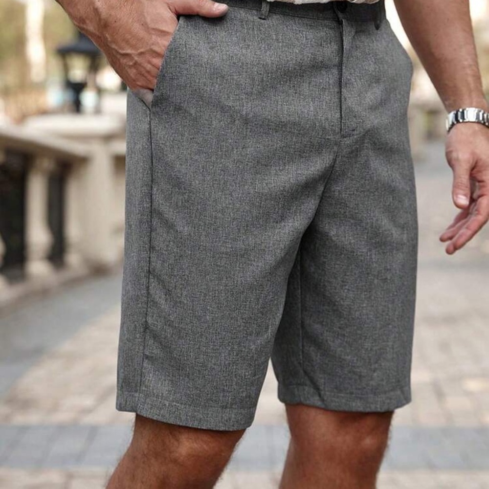Manfinity RSRT Men's Casual Slant Pocket Shorts Linen Shorts - Picture 4 of 7